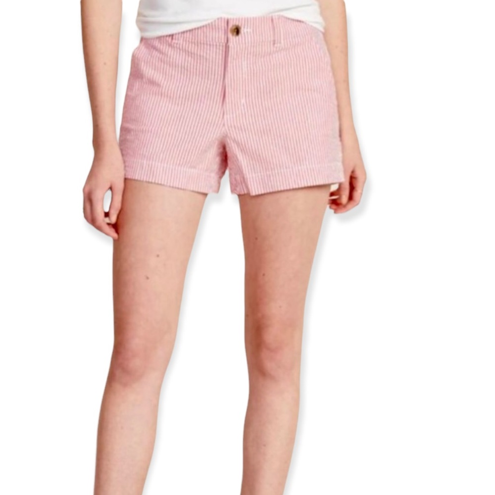 Old Navy Red & White Seersucker Shorts EUC - Picture 3 of 11